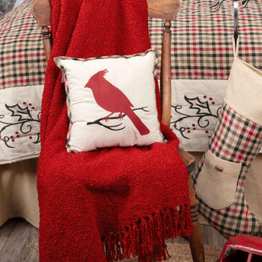 Hollis Cardinal Pillow 12x12 - The Fox Decor